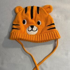 H&M Orange Tiger Knit Hat for Kids